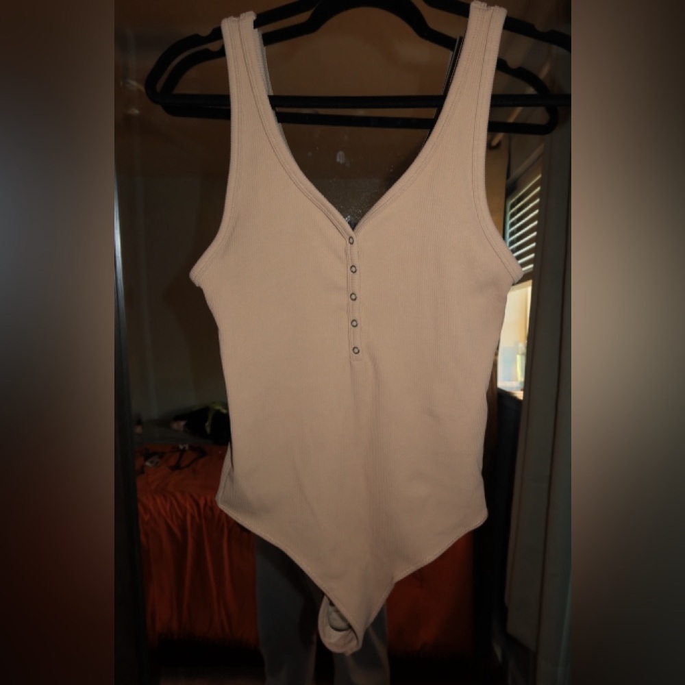 Abercrombie & Fitch Ribbed Henley Bodysuit